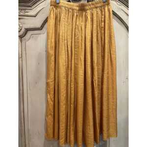 Shiny Satin <b>Wrap</b> <b>Skirt</b> Elastic Waistline Vintage Style Solid 89cm Length All Seasons - Product Image 1