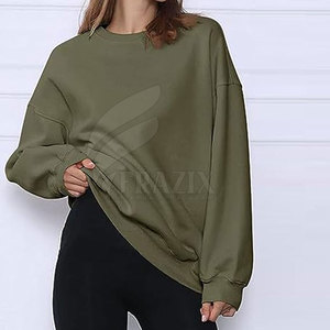 Sweat-shirts en coton à manches longues pour hommes, coupe classique, col rond, motif uni, confortables, pour l'hiver, vente en gros - Product Image 5