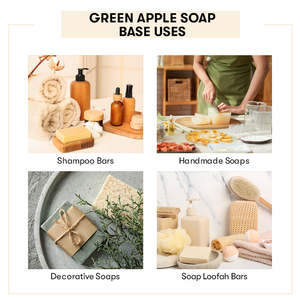 Green <b>Apple</b> Melt Pour Soap Base Handmade Flakes Solid Bath/Toilet Soap Lemon Whitening Including Green <b>Tea</b> Milk for Skin Care - Product Image 5