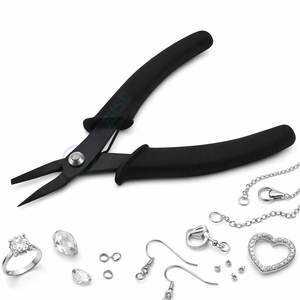 Beading <b>Flat</b> & Round <b>Nose</b> <b>Pliers</b> Set for Jewelry Craft, Durable Stainless Steel Tools for Wire Wrapping and Beading - Product Image 1