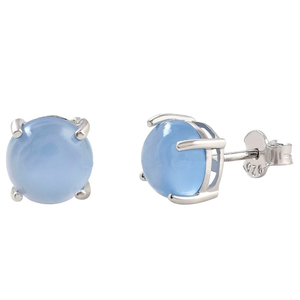 Pendiente de GEMA de Calcedonia azul de Plata de Ley 925 más vendido para mujer - Product Image 2