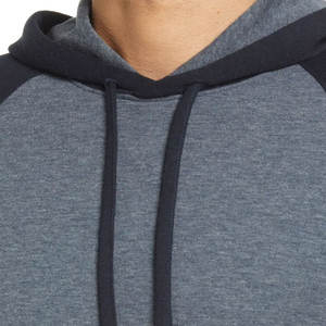 Sweat à capuche d'hiver en coton polaire technique 100% coton avec manches contrastées Sweat à capuche style doux pour hommes - Product Image 3