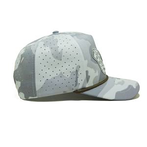 Gorra de béisbol de camuflaje duradera con cuerda Logotipo bordado personalizado Sombrero de camuflaje cortado con láser Vietnam OEM Venta al por mayor Sombreros de alta calidad - Product Image 4