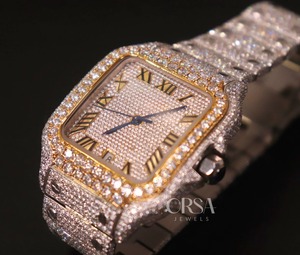 นาฬิกาประดับเพชรธรรมชาติสีเงินสุดหรูพร้อมนาฬิกาประดับเพชรแท้เพื่อลุคที่โดดเด่นและสไตล์ที่ไร้กาลเวลาลดราคา - Product Image 6