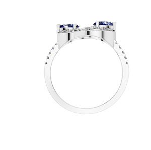 Joyería de moda de lujo Premium para mujer, anillo de platino 950, VVS, moissanita, zafiro sintético, piedras preciosas, regalo de compromiso, compra a granel - Product Image 4