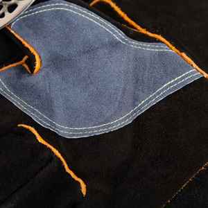 Meilleurs gants de soudage TIG en cuir résistant à la chaleur, gants de travail en daim de vache résistant à la chaleur pour soudeurs - Product Image 2