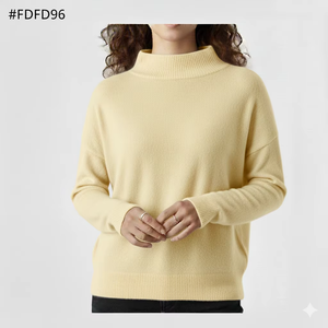 Cozy Women Oversized Knitted Mockneck Pullover <b>Jumper</b> Soft <b>Long</b> Sleeve Winter Fashion Casual Warm Front Trendy Loose Fit - Product Image 1