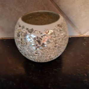 Glass Chip Mosaic Work Votive <b>Light</b> Holder for Home Christmas Decorations and Candle Displays - Product Image 1