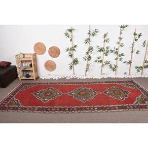 พรมขนแกะเย็บปะติดสีแดงสีเขียวคลาสสิกสำหรับห้องนั่งเล่นห้องนอนทำด้วยมือทรงสี่เหลี่ยมผืนผ้าขนาด4.6X11ฟุตพรมปูพื้น - Product Image 1