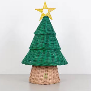 Mini árbol de Navidad de ratán bonito, suministros de decoración de Navidad, árboles de pino de Navidad, OEM aceptado de mayorista de Vietnam - Product Image 5