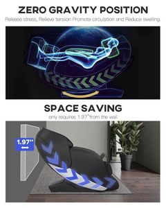<b>Massage</b> Chair Full Body Zero Gravity Dual Core Track Shiatsu <b>Massage</b> Recliner <b>Back</b> and Calf <b>Heating</b> <b>with</b> Phone Holder Rocking - Product Image 4