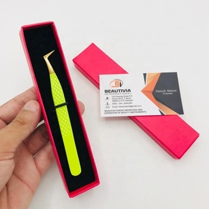 แหนบต่อขนตาแบบญี่ปุ่นทำจากสแตนเลสแหนบปลายแหลมแบบมืออาชีพทำจากเส้นใยแบบกำหนดเองจากรัสเซีย - Product Image 6