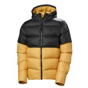 Veste matelassée coupe-vent à capuche pour homme, best-seller, personnalisable sur le devant, jaune et noir, manches longues, fermeture éclair, épaisse et enduite - Product Image 1