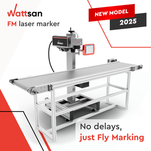 Wattsan FM 200x200 mm Faserlaser-Markiermaschine 5-100 W Förderband Metallteile Gravur-Codierungssystem JPT Raycus DAVI - Product Image 2