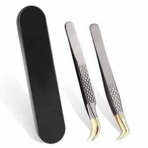 Pince à cils professionnelle en acier inoxydable extension de cils pince à cils - Product Image 5