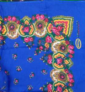 Wholesale 125cm Geometric Leaf <b>Square</b> Polyester Babushka <b>Scarf</b> Casual Style Digital Printing Skin-Friendly Durable Eco-Friendly - Product Image 2