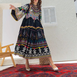 2023 última llegada vestido Kuchi afgano para ropa de boda precio barato cómodo suave mujeres vestido afgano - Product Image 4