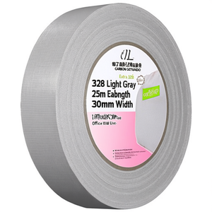 Extra 328 Light Grey Fabric Tape <b>25m</b> Length 30mm Width 1 Roll KIP for Office Use - Product Image 3