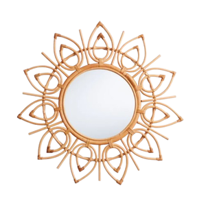 Cadre en rotin miroir mural rond grand miroir décoratif mural fabriqué à la main nautique Premium décoration murale miroir - Product Image 6