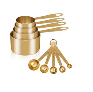 Nouveau design en métal enduit noir tasse à mesurer et cuillère à mesurer en prix de gros tasse à mesurer en métal et cuillère - Product Image 3