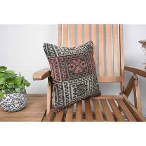 Luxury 16x16 Inch <b>Beige</b> Kilim Patchwork Wool Pillow Vintage Fluffy Woven Design for Sofa Bedding Floor Portable Rustic <b>Throw</b> - Product Image 2