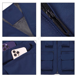 เสื้อแจ็กเก็ตทำงาน LED สำหรับวิศวกรเสื้อกั๊กนิรภัยตาข่ายระบายอากาศได้ดีมองเห็นได้ชัดเจนสำหรับการก่อสร้างทางอุตสาหกรรม - Product Image 3