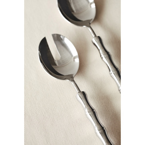 Utensilios para ensalada Servidor de ensalada de acero inoxidable Durable y elegante para restaurantes Catering y hogar Diseño de cubiertos resistente - Product Image 3