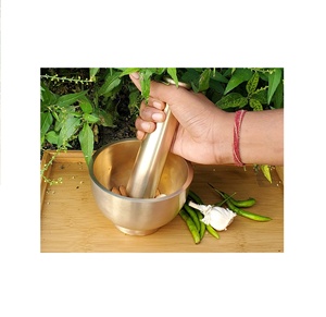 Mortero y Maja de latón Diseño superior Mortero y Maja de latón Venta caliente y ajo y especias Mortero y Maja de jengibre - Product Image 2