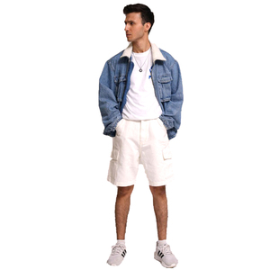 แจ็กเก็ตยีนส์สีซีดสำหรับผู้ชายเสื้อโค้ทผ้ายีนส์และเสื้อโค้ทสำหรับฤดูหนาวเสื้อคลุมสไตล์คลาสสิก - Product Image 2