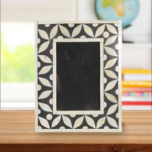 Marco de fotos de mosaico de hueso blanco de un solo tono decoración del hogar marcos de fotos de todos los tamaños - Product Image 1