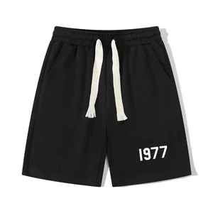 Pantalones Cortos Casuales Clásicos para Hombre, Cintura Media, Transpirables, de Secado Rápido, Mezcla de Algodón, Diseño Sólido, para Verano, con Cierre de Cordón, Logotipo Personalizado - Product Image 6