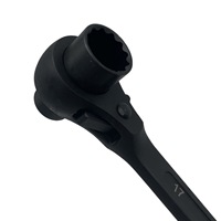 Clés à cliquet forgées à froid OEM/ODM noires FUJIYA de qualité industrielle 75N-M 6140 en acier allié CR-V FCW-14x17
