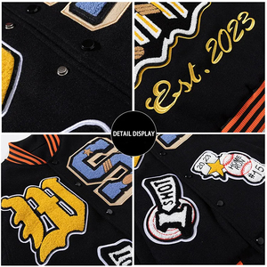 โรงงานผลิตใหม่จัดหาคุณภาพสูงผู้ชายเสื้อขนแกะผ้าฝ้ายที่กําหนดเองเสื้อแจ็คเก็ตเบสบอลเล็ตเตอร์แมนเสื้อแจ็คเก็ตตัวแทนที่ว่างเปล่า - Product Image 6