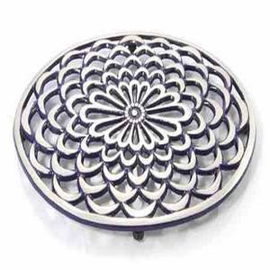 Trivet Round Shape Fancy Modern Stylish Latest Antique Design Edge Trivet <b>Gold</b> Color - Product Image 4