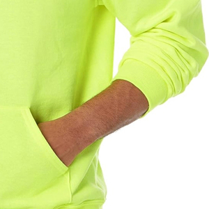 Sweat-shirts à capuche pour hommes en molleton épais vert néon de qualité supérieure, avec logo personnalisé imprimé numériquement sur le devant - Product Image 6