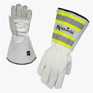 Gants de sécurité Skatiq SG-7060 XL Premium en cuir de chèvre, pour électriciens, avec 5 doigts, imperméables, antidérapants et protecteurs - Product Image 1