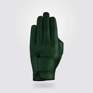 Guantes de golf lisos de la mejor calidad Guantes de golf de cuero suave de piel de oveja de alta calidad para hombres Color verde oscuro - Product Image 4