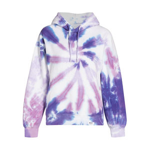 Sweat à capuche en polaire à manches longues pour femme, tie-dye, logo sur le devant, évacuation de l'humidité, protection solaire, course à pied, fitness en plein air - Product Image 1
