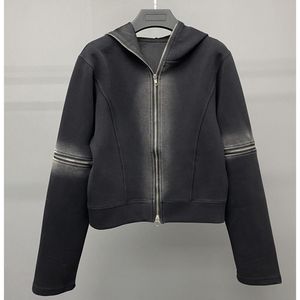 Personnalisé Vintage Boxy Fit Sunfaded Hoodie Zipper Jacket Fabricants Acid Wash Men Distressed Sun Faded Cropped - Product Image 5
