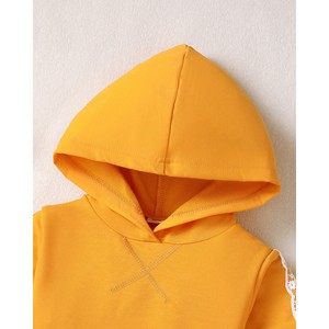 Survêtement en coton pour garçons, broderie à capuche avec logo personnalisé, ensembles de survêtements d'été décontractés de 2 pièces pour tout-petits - Product Image 3
