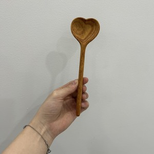 Cuchara de madera en forma de corazón creativa ecológica cuchara mezcladora de madera de bambú para cocinar - Product Image 4