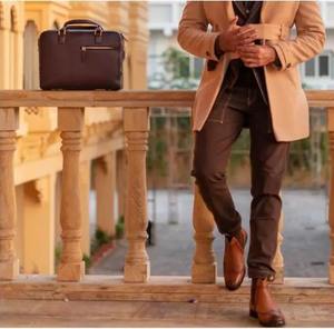 Hot Sale Waterproof Durable Portable Genuine Leather Business <b>Laptop</b> Briefcase for Men Anti-Theft Feature Cheap Price Power Hint - Product Image 5