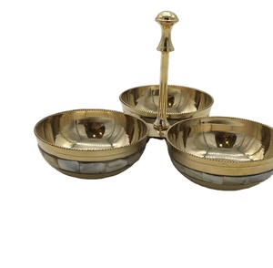 Juego de cuencos de servicio único para el hogar, cuencos de frutas y nueces para fiesta de boda, decoración, Color dorado, diseño moderno, plato de ensalada de Metal y plato - Product Image 5