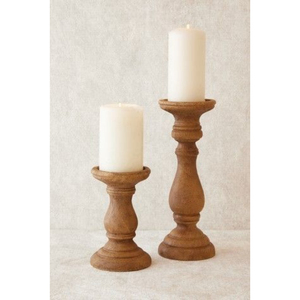 Candelabro de Madera de Diseño Vintage, Portavelas de Madera Natural con Cuentas para Decoración de Mesa de Hotel y Hogar - Product Image 5