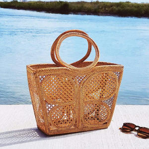 Sac fourre-tout papillon pour femme, sac à main en rotin, sacs à main de qualité supérieure, sacs à main avec poignée, vente en gros - Product Image 6