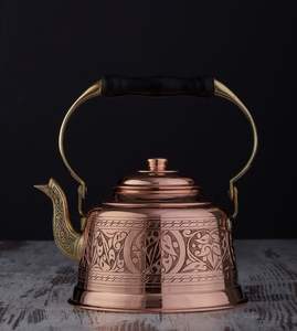 กาต้มน้ำทองแดงสไตล์โบราณสำหรับต้มน้ำด้ามทองเหลืองแข็งแรงและรายละเอียดงานฝีมือของแท้ - Product Image 6