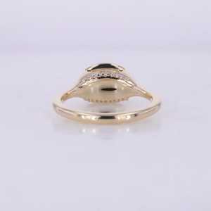 แหวนเพชรทรงแฟนซีรูปไข่ 1.51 กะรัต เพชรเลี้ยงในห้องปฏิบัติการ แหวนหมั้นทอง 14K สำหรับงานหมั้น งานแต่งงาน ของขวัญสำหรับเจ้าสาว - Product Image 3