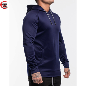 Sudadera con capucha de algodón 100% de 400gsm de peso pesado para hombre, patrón estampado polar de invierno con diseño de bolsillo sin cuerdas, teñido liso - Product Image 1