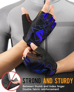 Gants de fitness unisexes de qualité supérieure, demi-doigts, couleur unie, séchage rapide, antidérapants, en cuir, avec impression de logo personnalisée - Product Image 4