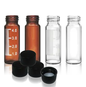 4ml HPLC vials for autosampler Clear Amber HPLC GC Screw Thread Crimp-Top PP Vials